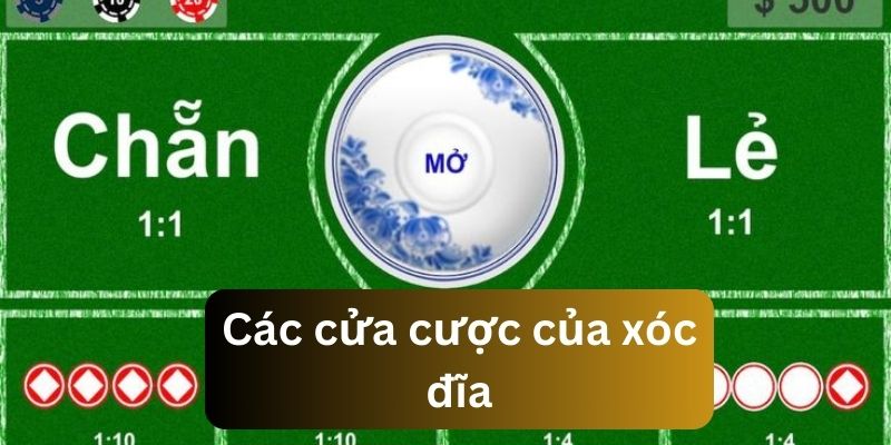 Tìm hiểu về các cửa cược của game xóc đĩa