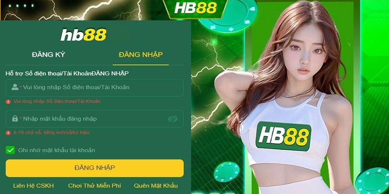 Đăng nhập Hb88 để rút tiền